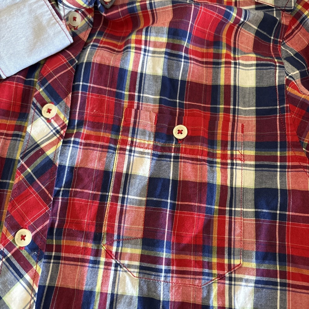 Ben Sherman Mens Multicolor Plaid Flip Cuff Button Up Shirts Size M Lot Of 2 - Picture 8 of 12